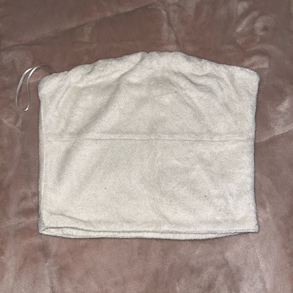Towel terry material tube top size small good condition